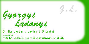 gyorgyi ladanyi business card